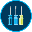 3 screwdrivers icon